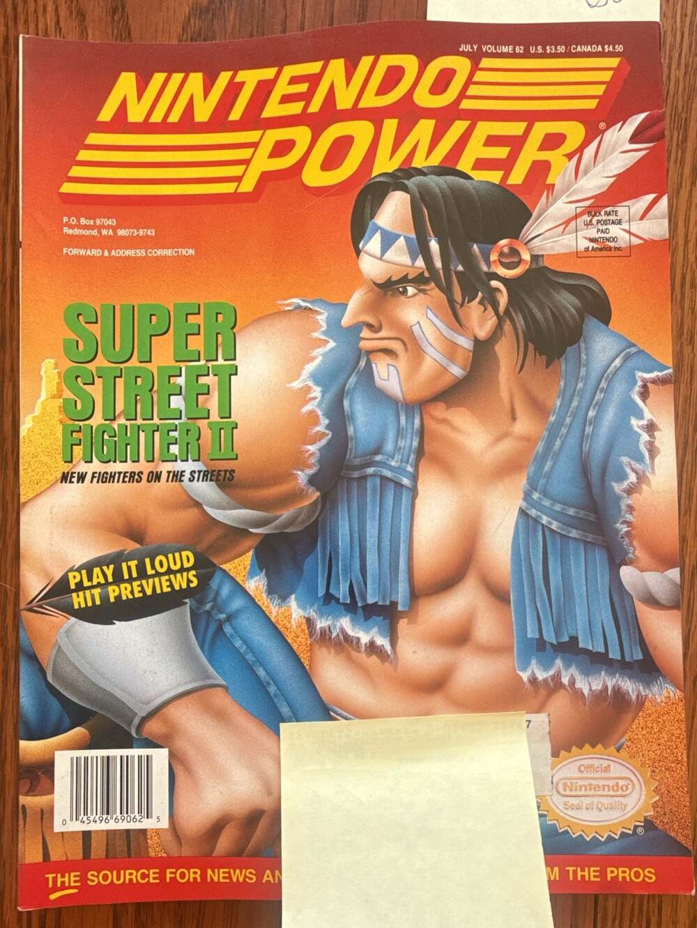 Nintendo Power Magazine July 1994 Volume 62 Super Street Fighter II, (50)